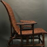 Old rattan armchair