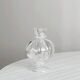 3 vases en verre épais et transparent