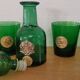 Set of 8 Dubonnet water glasses, vintage Louis d'or piece and bottle