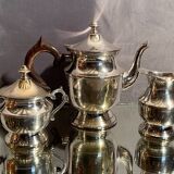 Tea set coffee Louis XV silver metal coffee maker teapot sugar pot milk pot