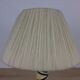 Ceramic lamp 60s and lampshade white wool