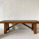 Low stool in varnished wood
