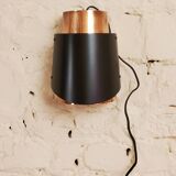 Vintage black brass 'østerport' pendant and wall lamp by Bent Karlby for Lyfa, Denmark 1960s