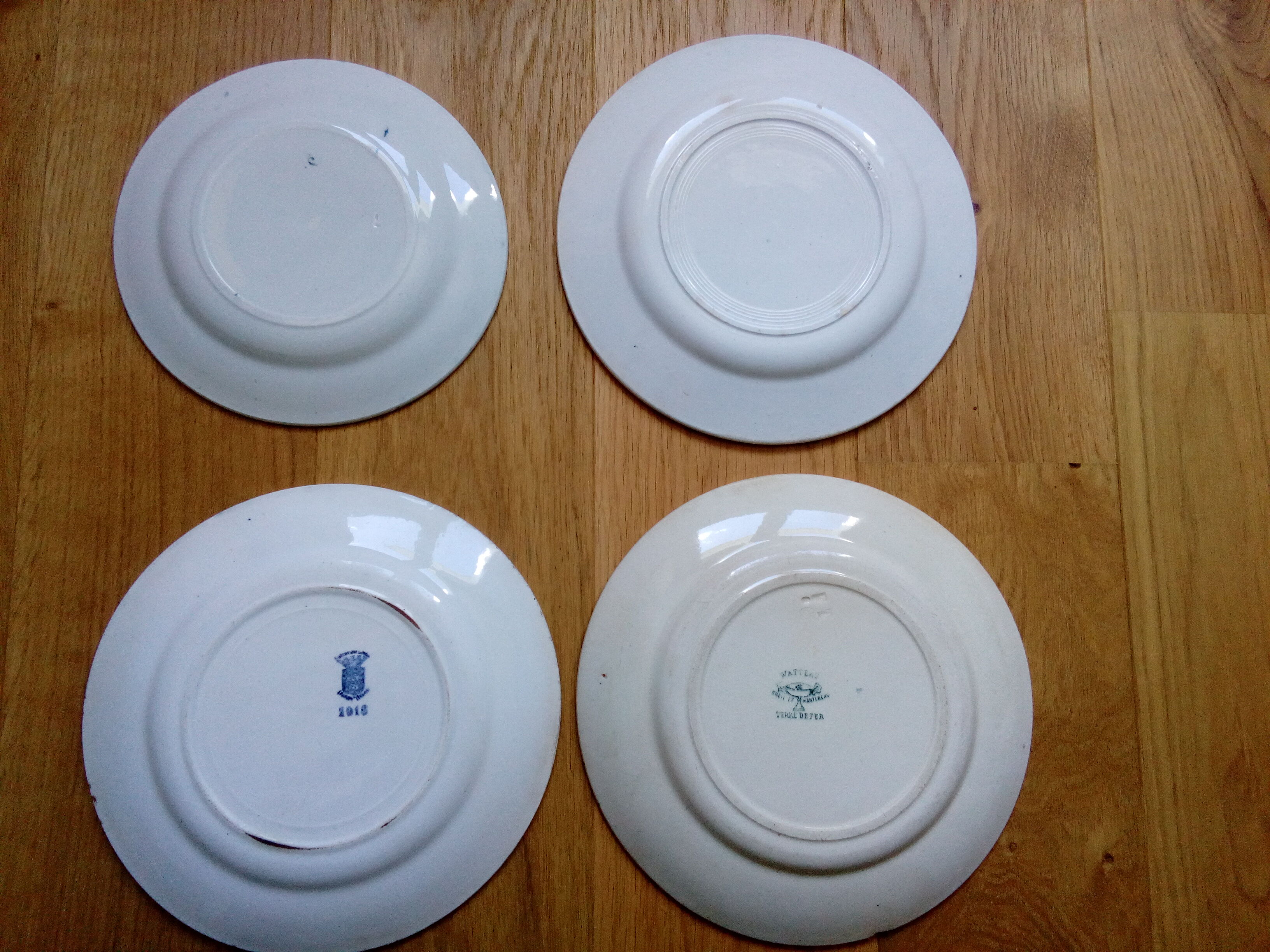 4 mismatched plates