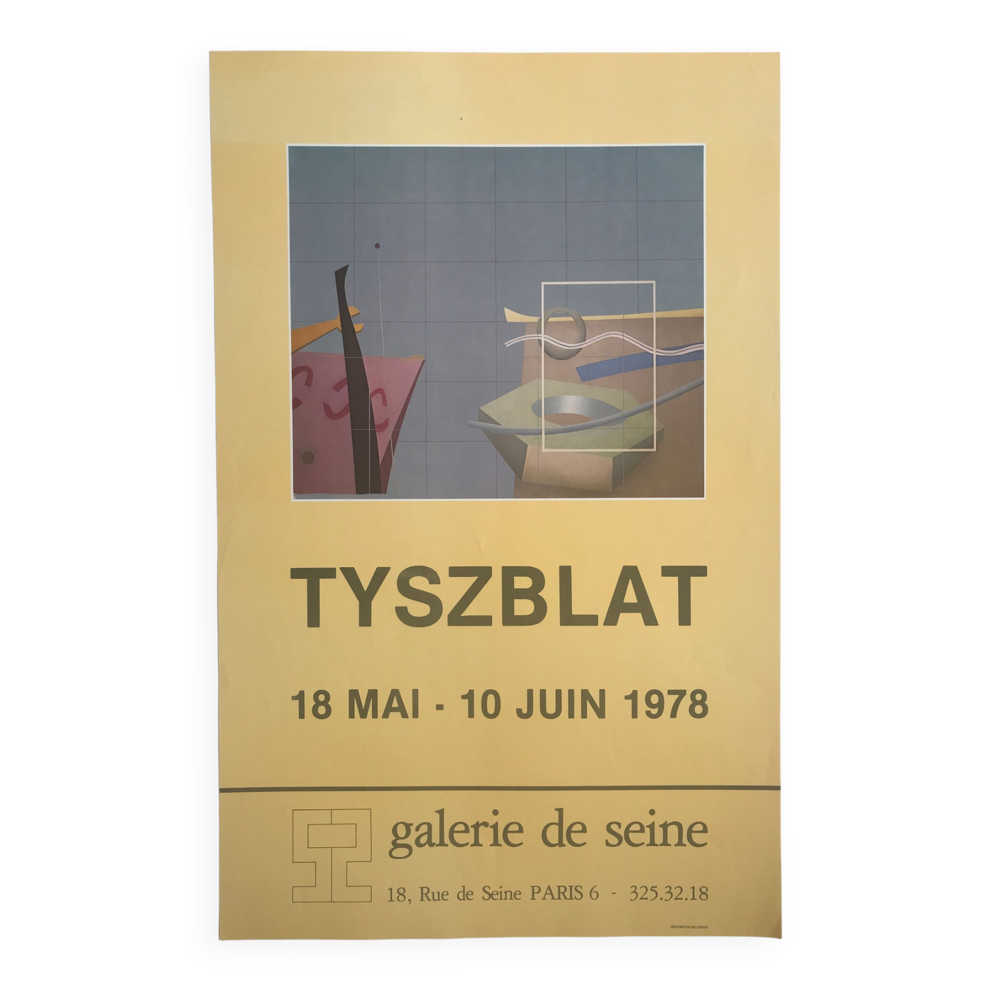 Original poster by Michel TYSZBLAT, Galerie de Seine, 1978