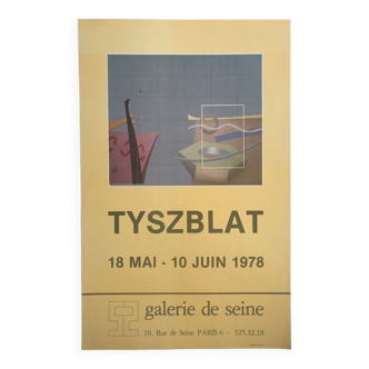 Original poster by Michel TYSZBLAT, Galerie de Seine, 1978