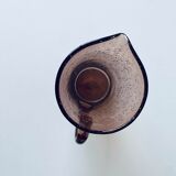 Blown glass pitcher, bubbled