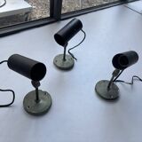 STILNOVO SPOT LAMPS some VINTAGE black adjustable 50s.