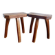 Pair of vintage brutalist stools
