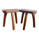 Pair of vintage brutalist stools