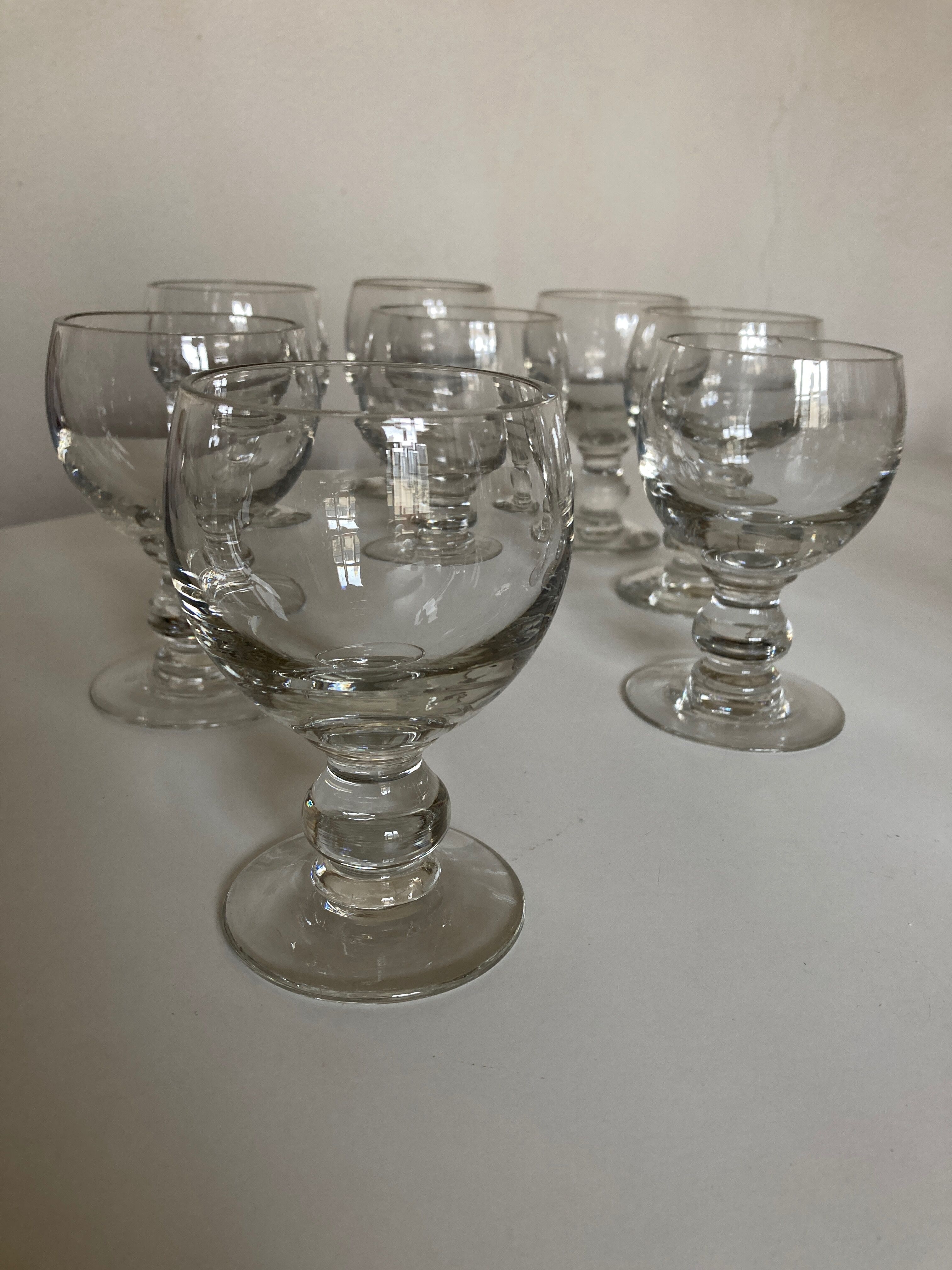 Set of 8 glasses balloon 19th
