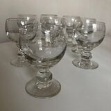 Set de 8 verres ballon 19e