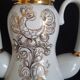Service à café en porcelaine Lomonosov 29 pièces, motifs moulés rehaussés d'or 24 carats