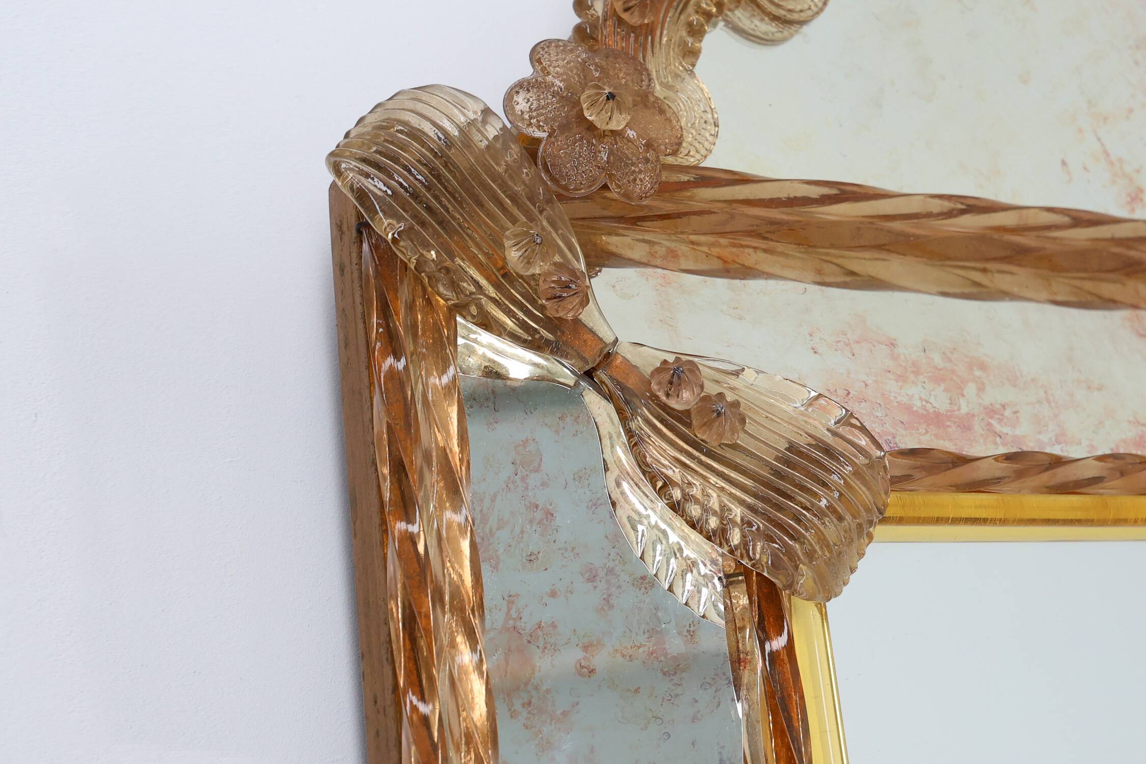 Rare large Venetian Mirror in Murano glass by  Art Venitien, model Campanil