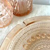 Pink glass ashtray