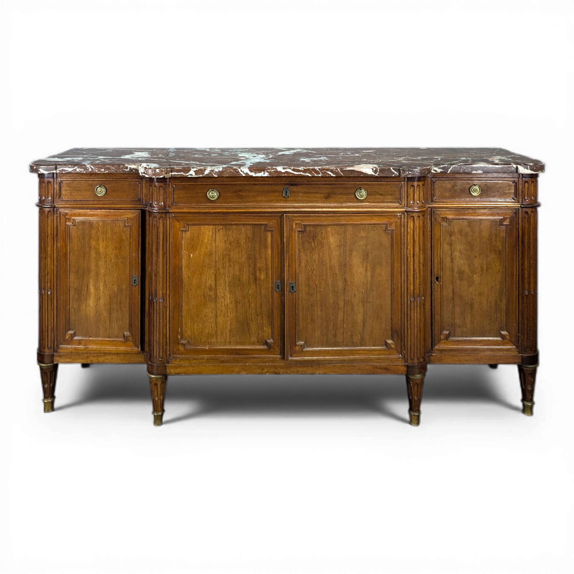 Louis XVI style enfilade in mahogany, late 19th century.