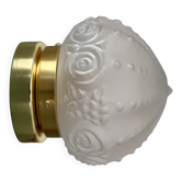 Vintage Art Deco frosted glass globe wall/ceiling light.