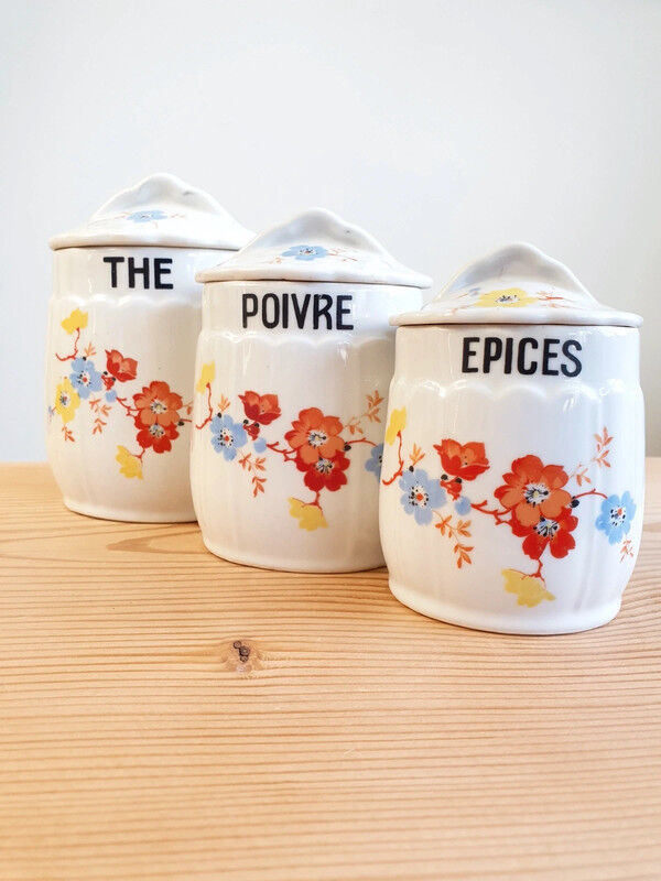 Vintage ceramic spice boxes