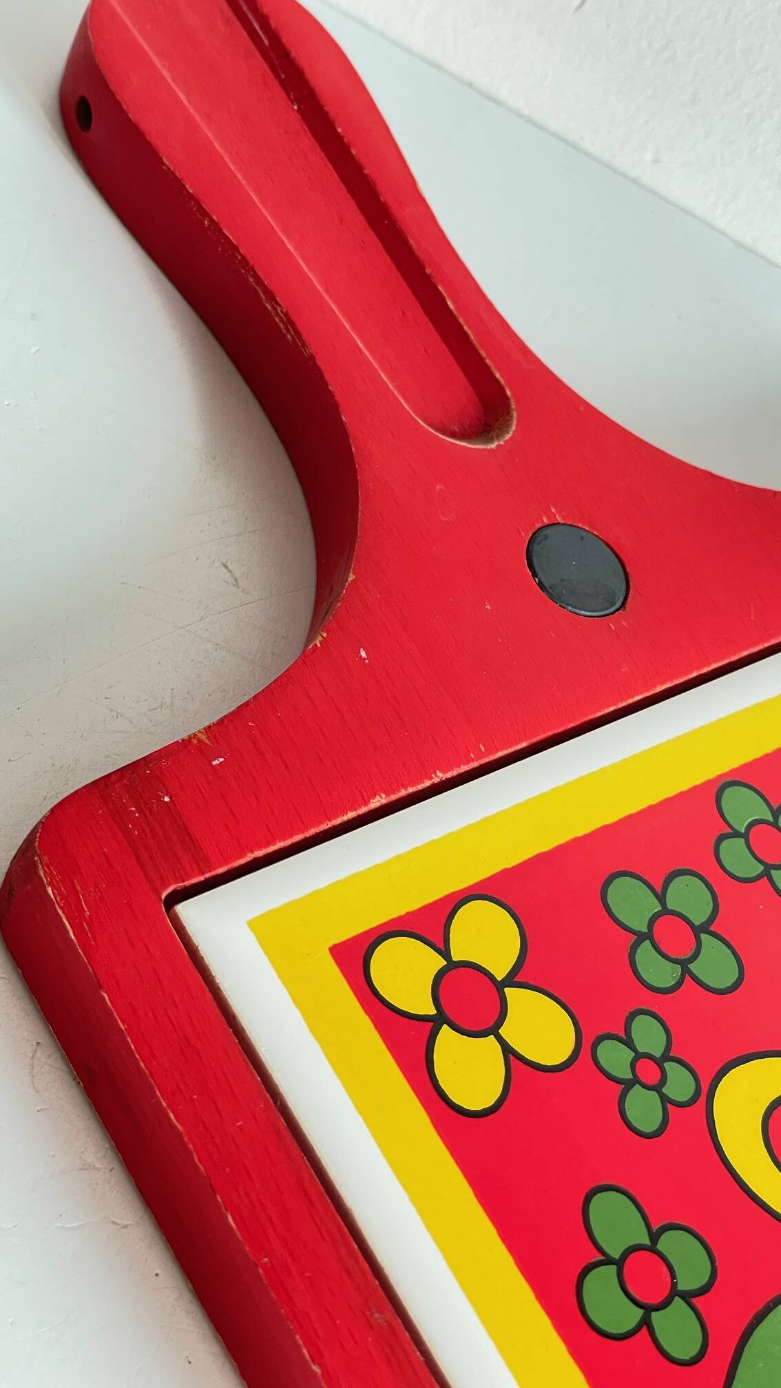 Vintage Red Plate Mat