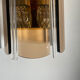 Pair of Italian smoked glass wall lights 1970