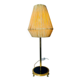 Model 332 Table Lamp In Brass And Natural Fibre By Eae, Sweden 1950S
