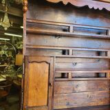 Buffet bahut 2 body walnut cabinet of the XVllll th century