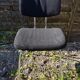 Pair Old Metal Chair Chromé - Vintage 70s Black Fabric