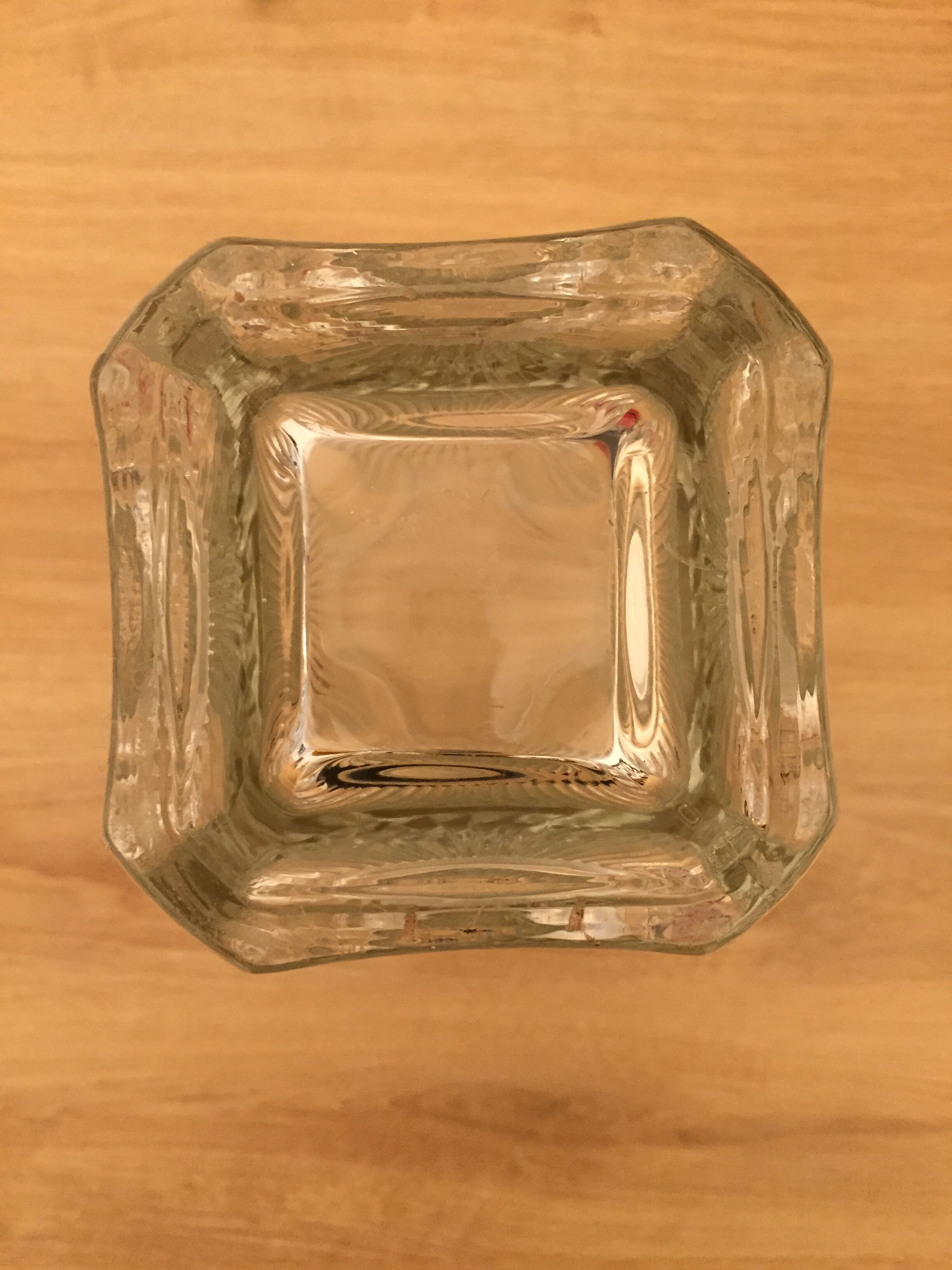 Art Deco vase sun in thick glass