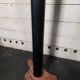 Bistro standing table with marble top and cast iron base.
