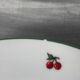 Set of 7 flat plates in porcelain Tables & Colours cherries