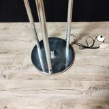Lampadaire vintage acier chromé à trois spots
