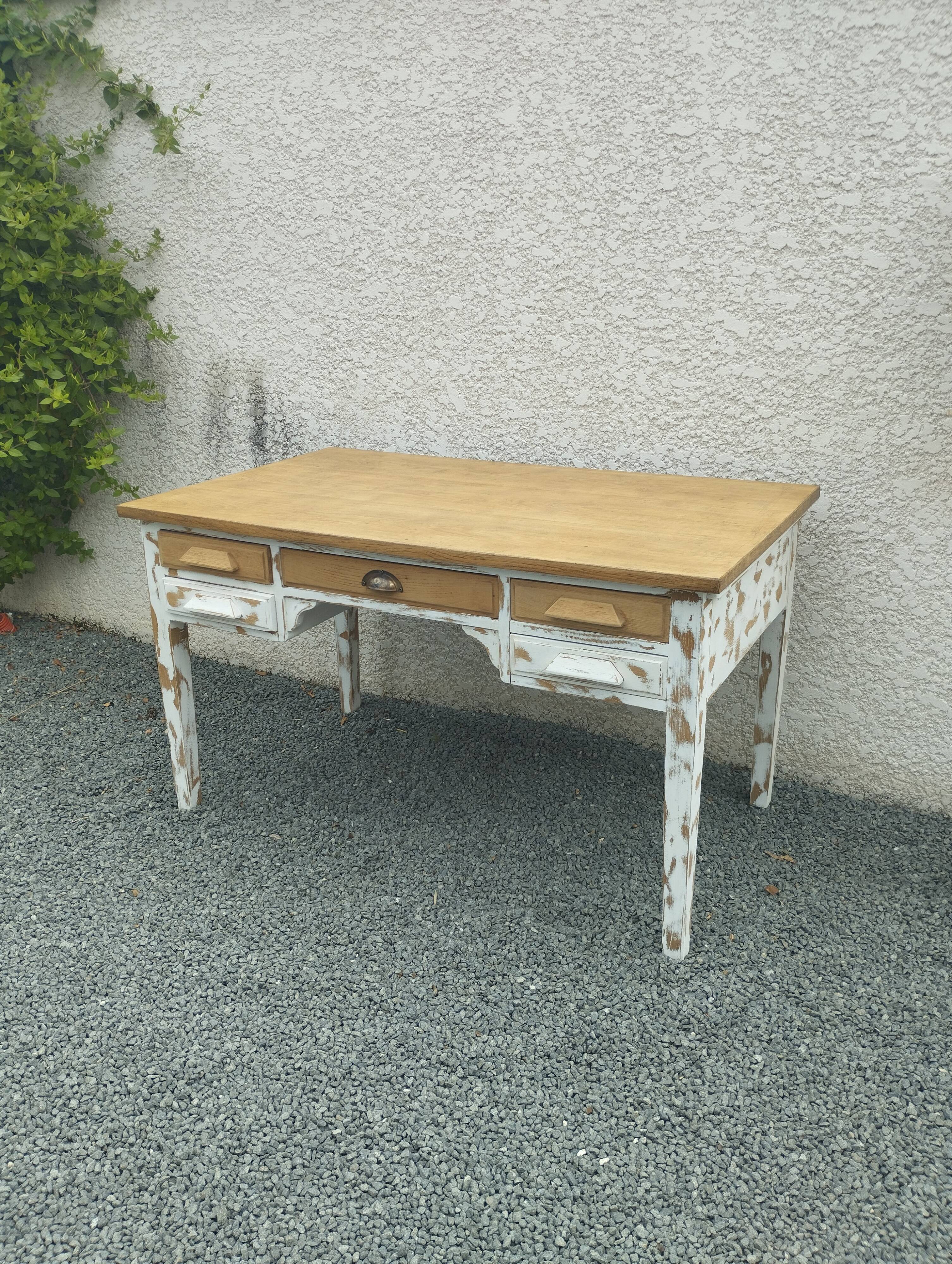 Large Vintage Desk - 70's Bohemian Desk