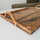 Vintage serving dish in bamboo and rattan Diamond Head Hawaii Tiki 60's