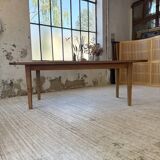 Table de ferme en pin et chêne