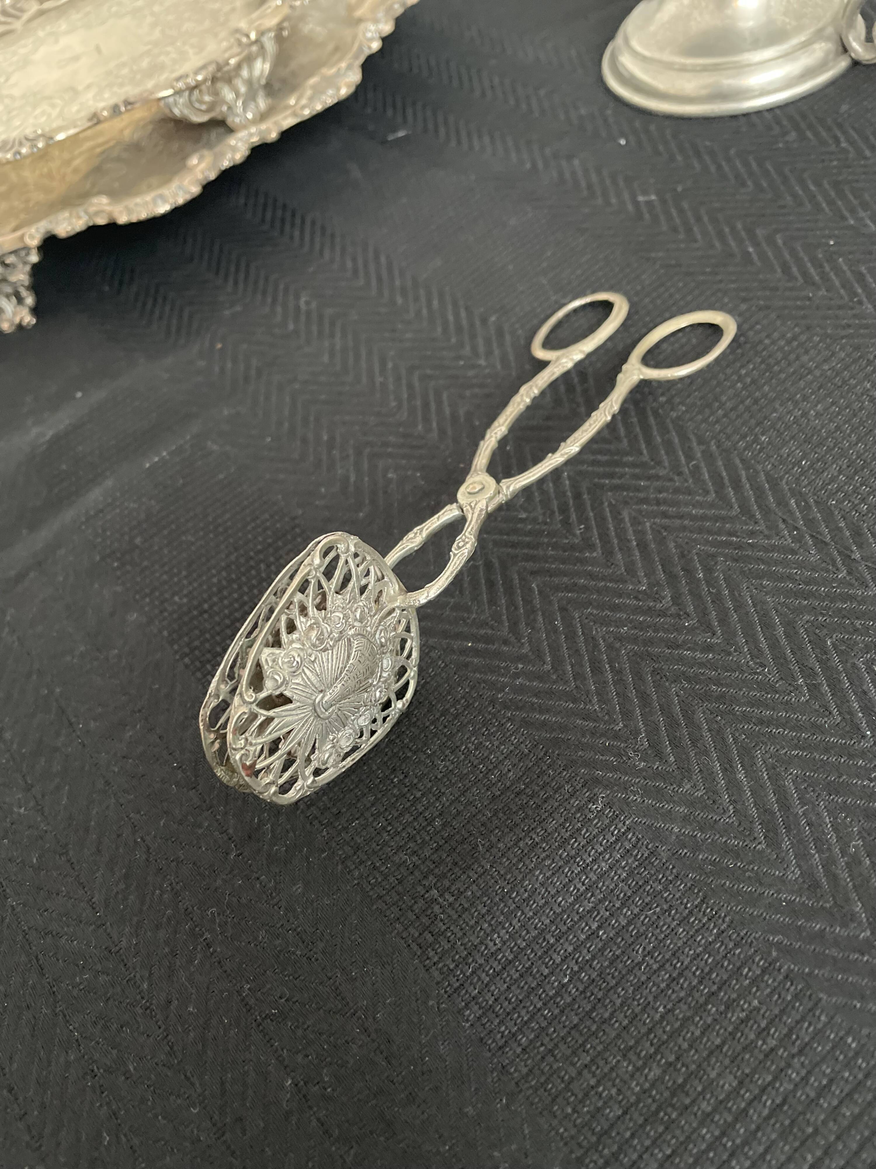 antique scissors asparagus ince - silver metal - decoration of a tower - France