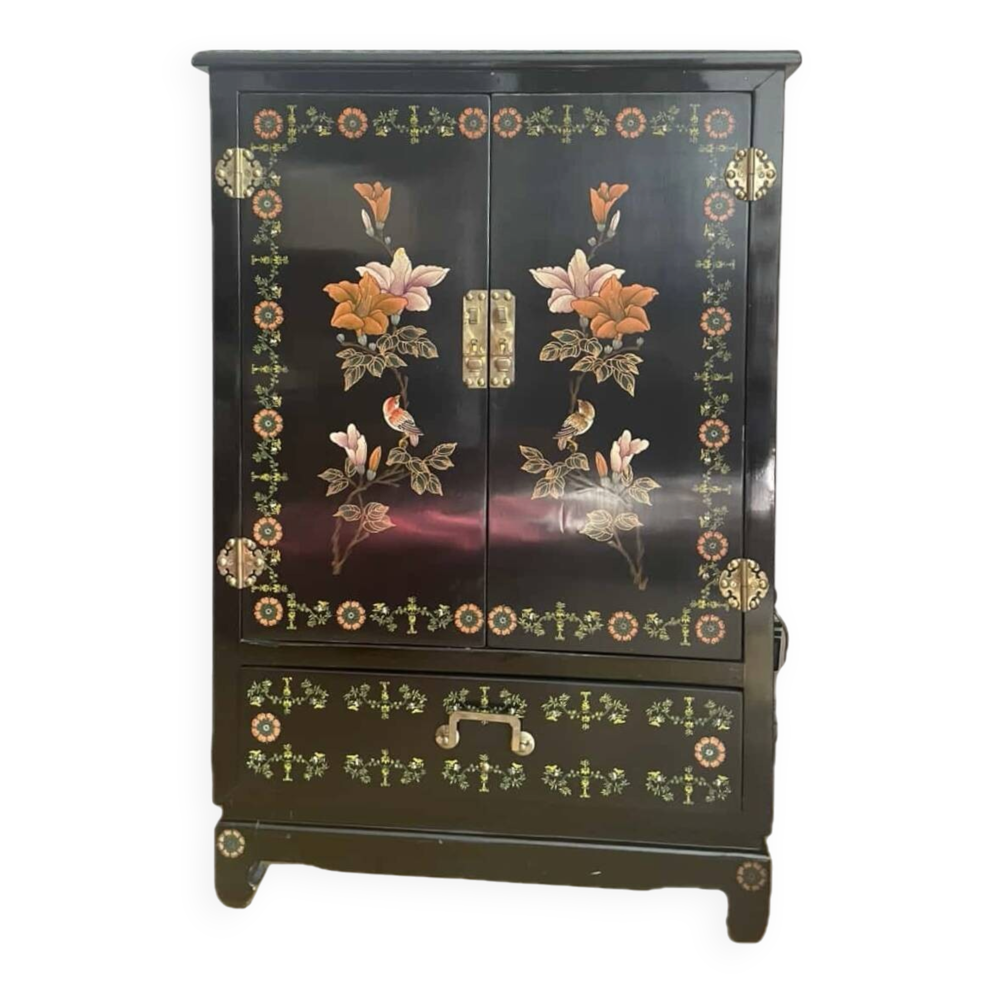 Lacquered Chinese wardrobe