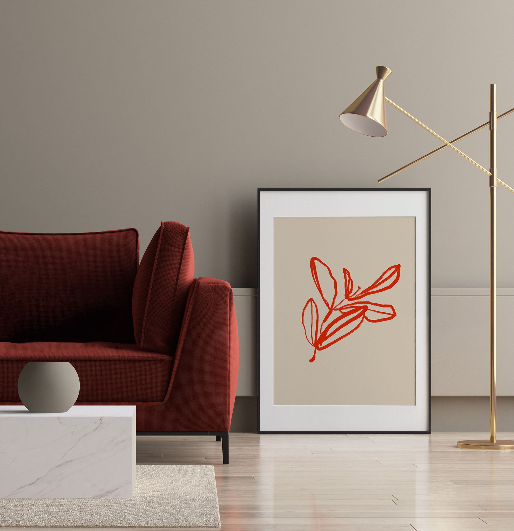 Botanical illustration giclee print, 50x70