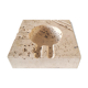 Cendrier en travertin design Cerri Nestore design années 60 - 70
