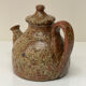 Vintage glazed ceramic sculptural teapot from the 1970s.
