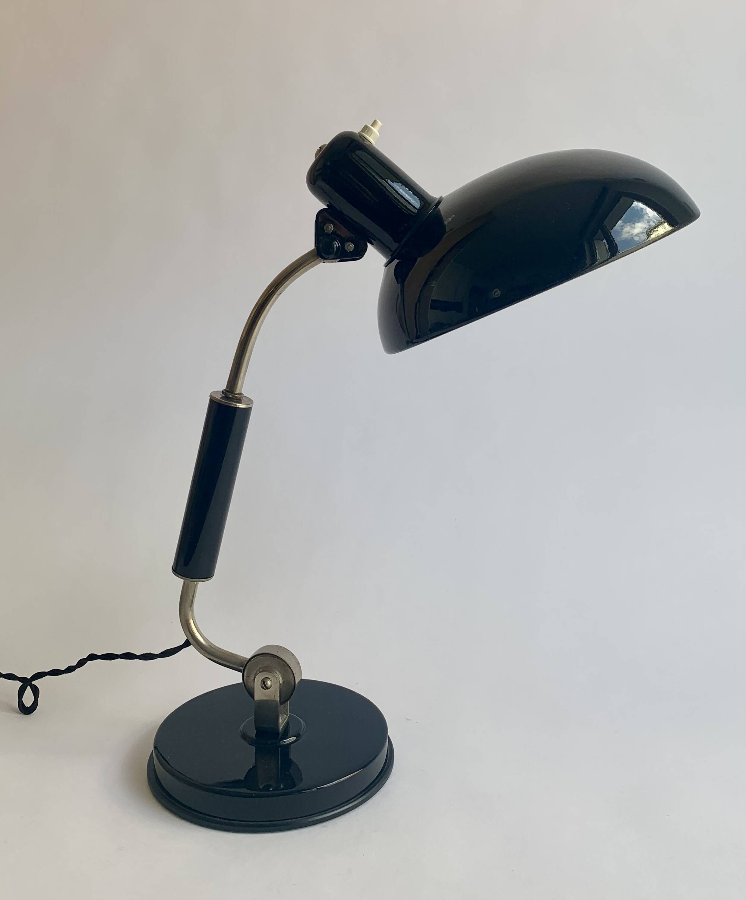 Bauhaus table lamp by Christian Dell for Koranda, 1940s