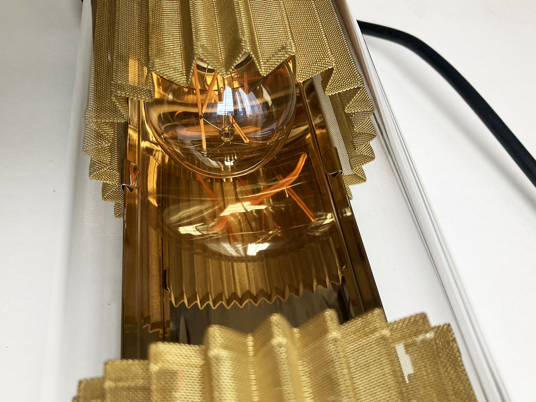 Wall lamp in the tube 100-350 glass metal / l 37 cm - dcw éditions
