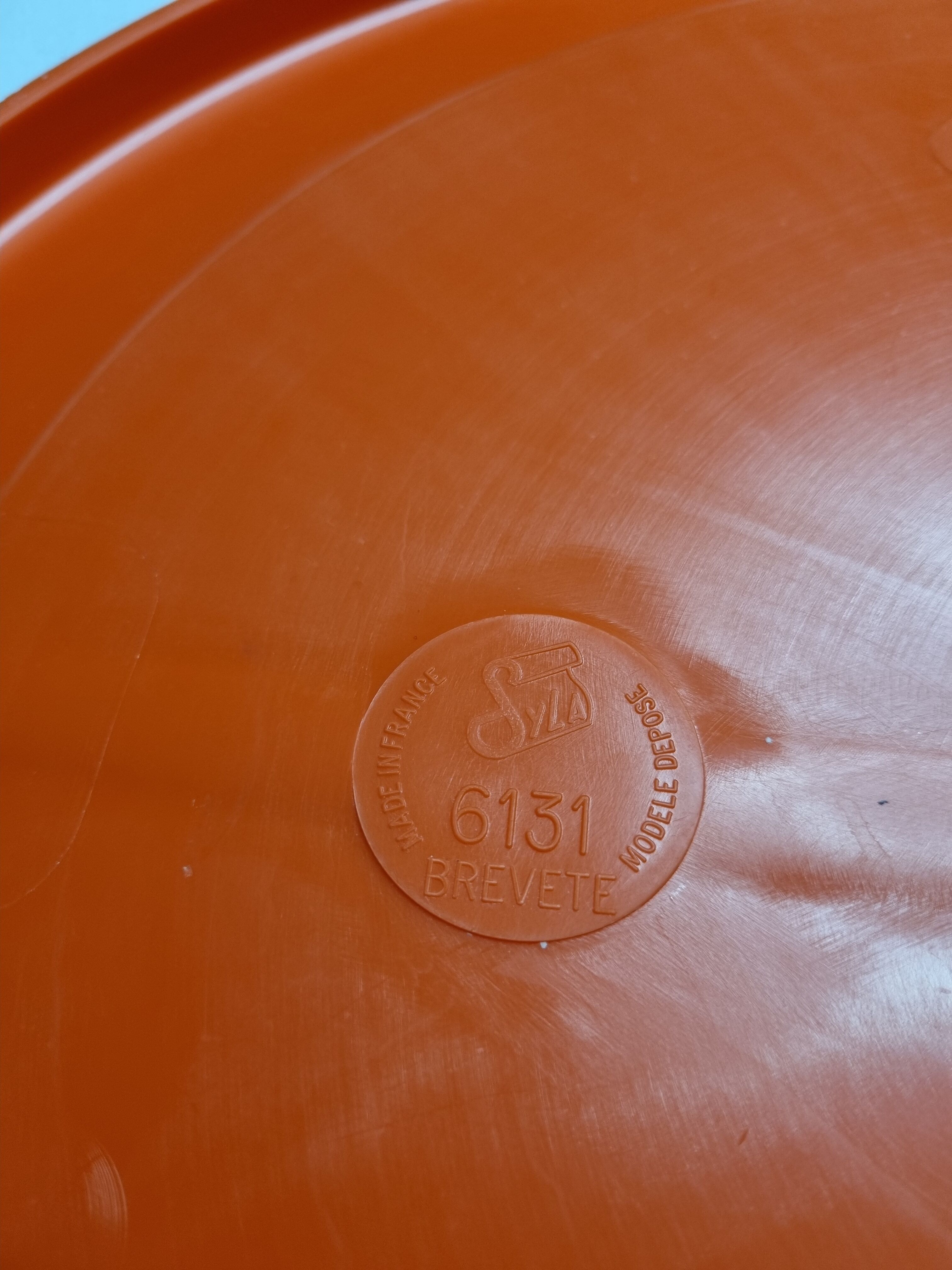 Miroir Syla vintage et étagère de salle de bain, orange, années 70