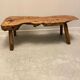 Raw wood coffee table