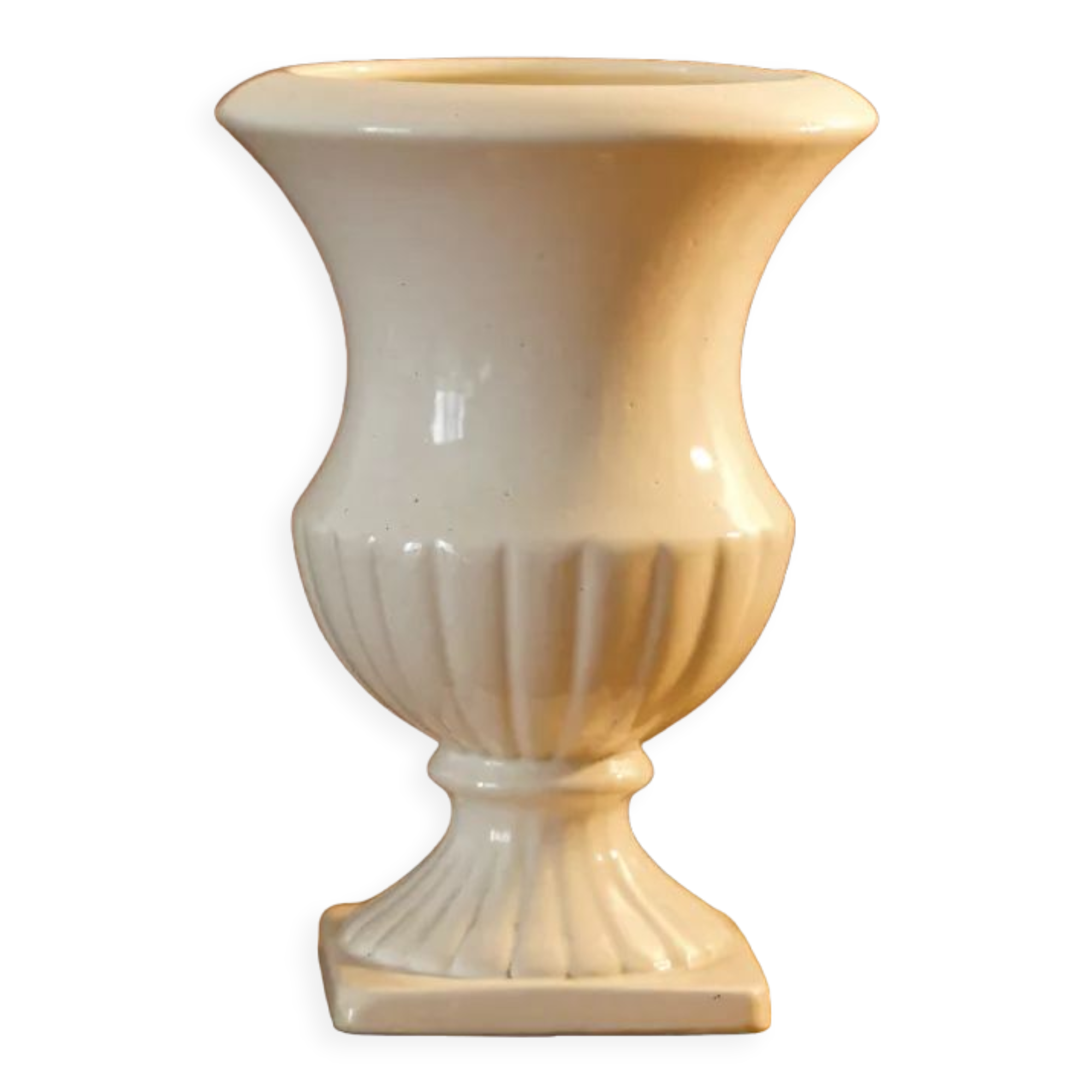 Ancient Medici vase in white porcelain