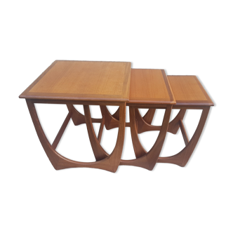 Scandinavian style teak trundle tables by G-Plan
