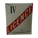 Plaque émaillée Licence IV