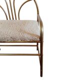 Brass and wool chair