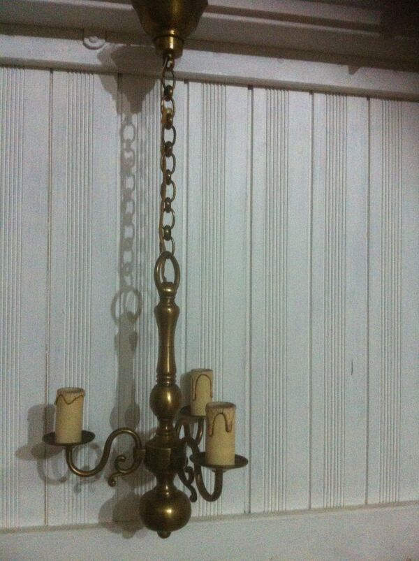 Lustre en bronze ancien