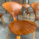 Series of 6 Norman Cherner chairs for Plycraft USA in teak, 1960s