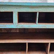 Old merchant's counter in Burmese teak.